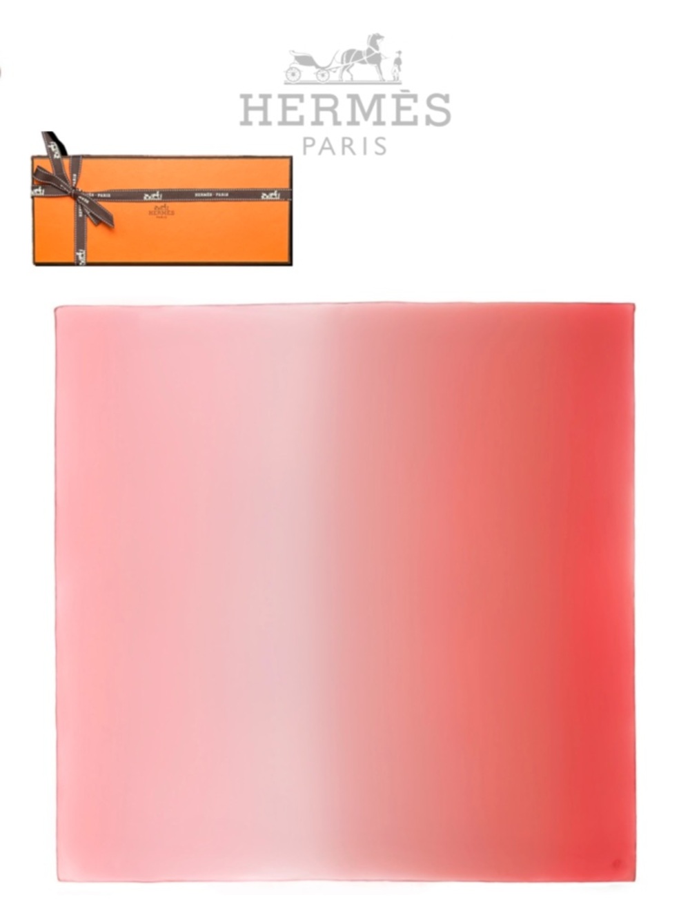 HERMÈS new Sunrise Geant Mousseline Scarf 140 Silk Carre + Box - Pink Rouge Rose